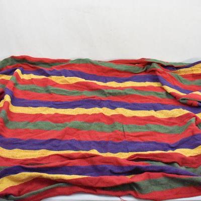 Striped Hammock: Red/Green/Blue/Yellow
