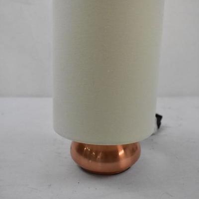 Rose Gold Touch Lamp with Cream Shade - Works