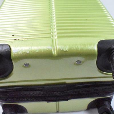 Coleman Rolling Suitcase, Carry-On, Metallic Lime, Expandable - SEE DESCRIPTION
