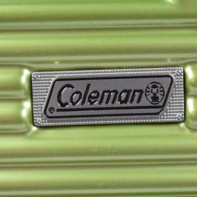 Coleman Rolling Suitcase, Carry-On, Metallic Lime, Expandable - SEE DESCRIPTION