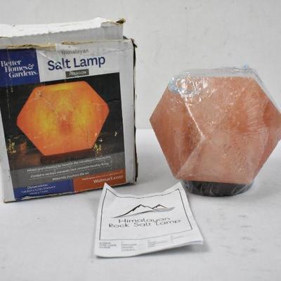 Himalayan Salt Lamp Hexagon - New Salt Piece, No Lamp Piece