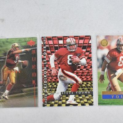 3 Steve Young 49ers Football Cards