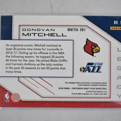 Donovan Mitchell Basketball Card: Louisville/Utah Jazz