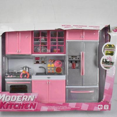 Modern Kitchen Play Set Sized for Play with 11.5