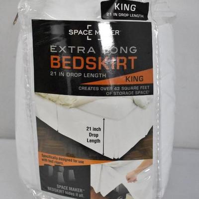King Size Tailored Bed Skirt, Extra Long 21