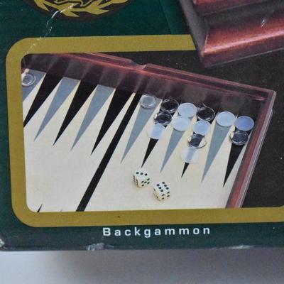 Wood & Glass 3 Game Set: Backgammon, Checkers, & Chess - Complete