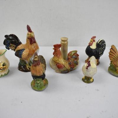 7 Piece Chicken & Rooster Decor