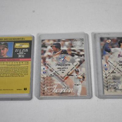 3 Baseball Cards: Dressendorfer, Molitor, Smoltz 1991 & 1995