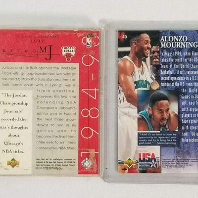 2 Upper Deck NBA Cards: MIchael Jordan, Alonzo Mourning