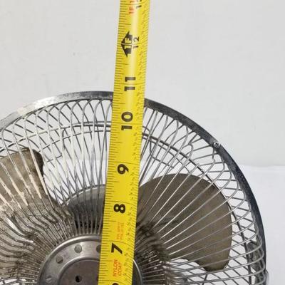 Small Metal Fan, Adjustable Angle, 3 Speed