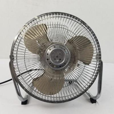Small Metal Fan, Adjustable Angle, 3 Speed