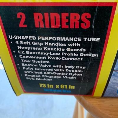 NEW AIRHEAD 2 RIDE TUBE WITH NEW TOW ROPE