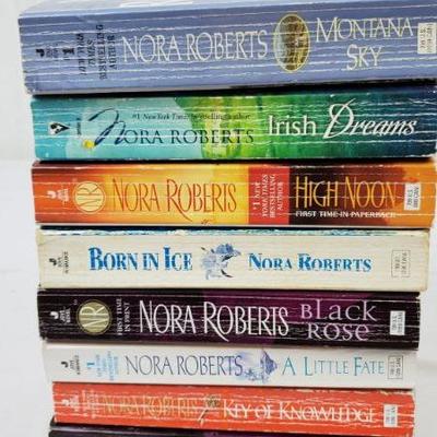 8 Nora Roberts Paperback Books: Montana Sky to Black Rose