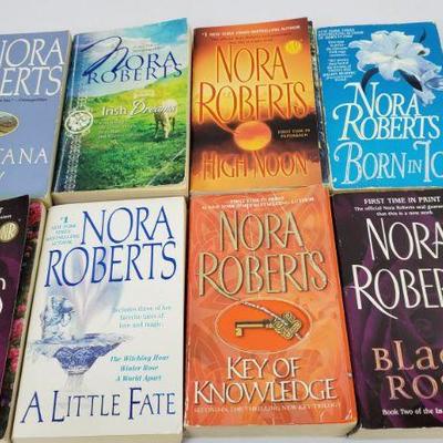 8 Nora Roberts Paperback Books: Montana Sky to Black Rose
