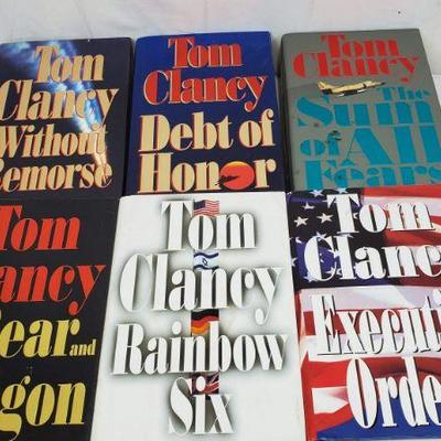 6 Tom Clancy Hardback Books: Without Remorse to Executive Orders