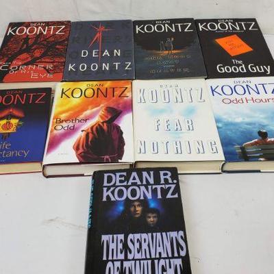 9 Koontz Hardback Books: From the Corner of His Eye to The Servants of Twilight