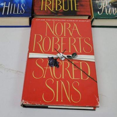 7 Nora Roberts Hardback Books: Carolina Moon to Sacred Sins