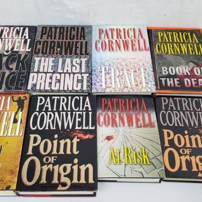 8 Patricia Cornwell Hardback Books: Black Notice to Point of Origin