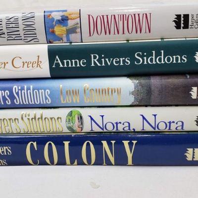 5 Anne Rivers Siddons Hardback Books: Downton to Colony