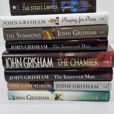 7 John Grisham Hardback Books & 1 Paperback: The Street Lawyer to The Partner