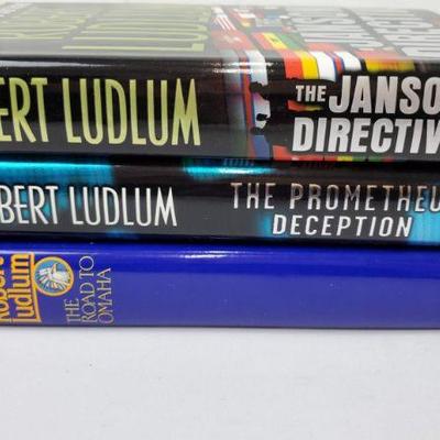 3 Robert Ludlum Hardback Books: The Janson Directive to The Road to Omaha