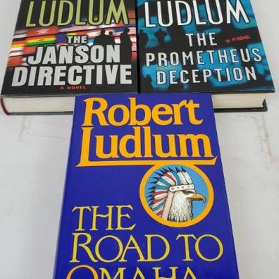 3 Robert Ludlum Hardback Books: The Janson Directive to The Road to Omaha