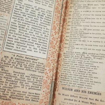 Book Full of Vintage Newspaper Clippings (Materia Medica Compend)