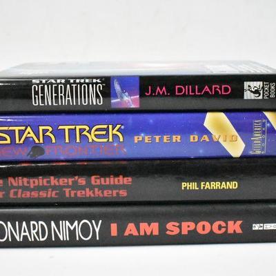 4 Hardcover Star Trek Books: Generations -to I am Spock