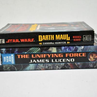 2 Star Wars Books: Darth Maul Paperback & New Jedi Order Hardcover