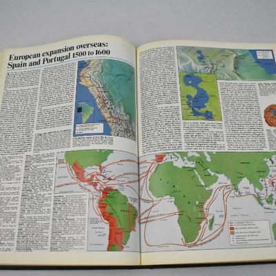 The Times Atlas of World History Hardcover Book, Large, Vintage 1984