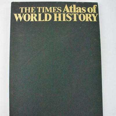 The Times Atlas of World History Hardcover Book, Large, Vintage 1984