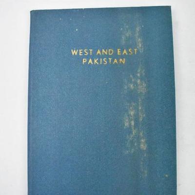 West and East Pakistan Fold Out Map with Hardcover, Vintage 1950