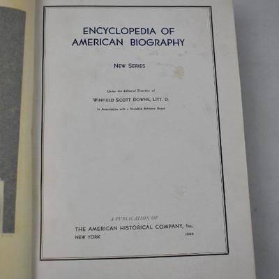 Encyclopedia of American Biography Hardcover Book, Vintage 1944