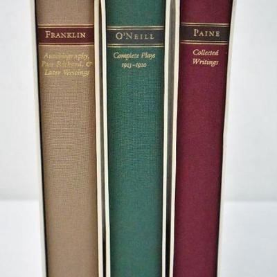 The Library of America, 3 Hardcover Books with Cases: Franklin, O'Neill, & Paine