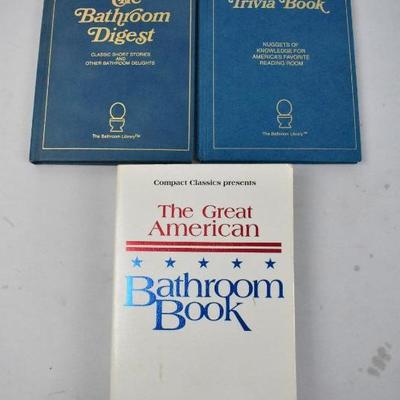 3 Bathroom Books: The Great American Bathroom Book -to- The Bathroom Trivia Book