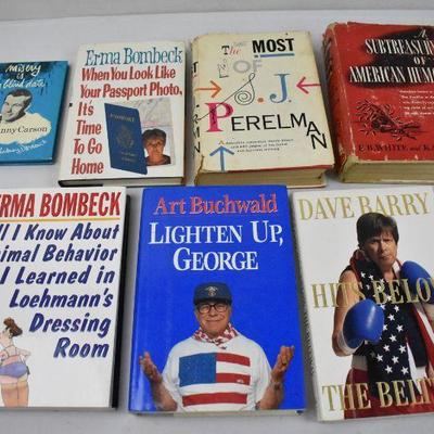 7 Hardcover Humor/Comedy Books: Johnny Carson -to- Dave Barry