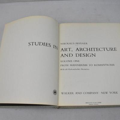 Studies in Art, Architecture and Design, Hardcover Volumes 1 & 2, Vintage 1968
