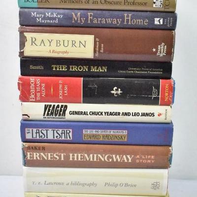 10 Hardcover Books: Biographies: Memoirs of an Obscure -to- No Ordinary Time