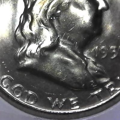 1957-D Franklin Silver Half Dollar Original Luster Good Cartwheel 