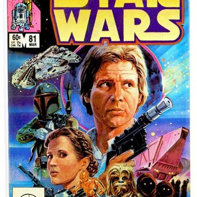 STAR WARS #81 Copper Age Comic Book Boba Fett Appearance 1984 Marvel Comics VF