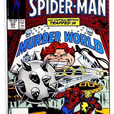 MARVEL TALES #202 SPIDER-MAN Captain Britain 1987 Marvel Comics VF/NM