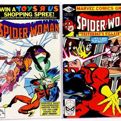 SPIDER-WOMAN #31 #33 #34 Bronze Age Comic Books Set 1980/81 Marvel Comics VF