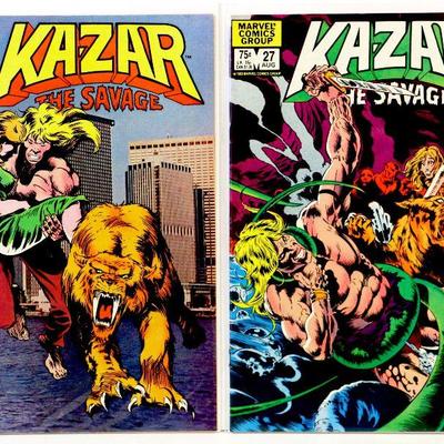 KAZAR The Savage #26 #27 #28 Bronze Age Comic Books Set 1983 Marvel Comics VF/NM