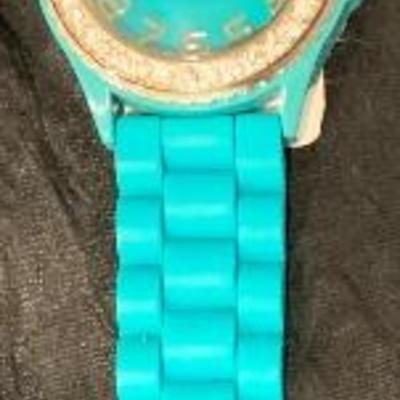 Ladies Turquoise Watch with Second Hand & Bling - NEW