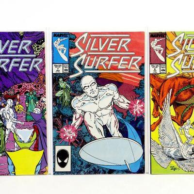 SILVER SURFER #4 #7 #8 High Grade Comic Books Lot 1987 Marvel Comics NM