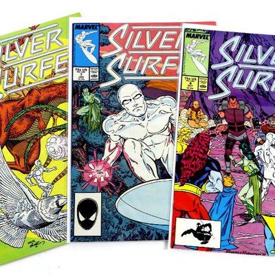 SILVER SURFER #4 #7 #8 High Grade Comic Books Lot 1987 Marvel Comics NM