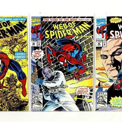 WEB OF SPIDER-MAN #87 #88 #89 Name of the Rose Parts 4-6 Marvel Comics 1992 NM