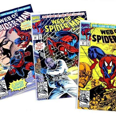 WEB OF SPIDER-MAN #87 #88 #89 Name of the Rose Parts 4-6 Marvel Comics 1992 NM