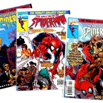 SPECTACULAR SPIDER-MAN #248 #249 #250 Comic Book Set 1997 Marvel Comics NM