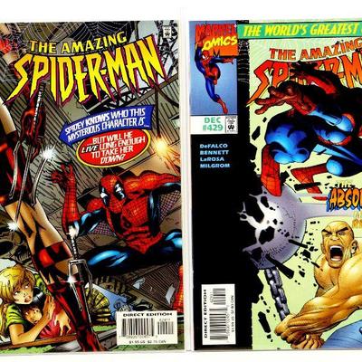 AMAZING SPIDER-MAN #421 #422 #423 #424 #429 Comic Book Set 1997 Marvel Comics NM